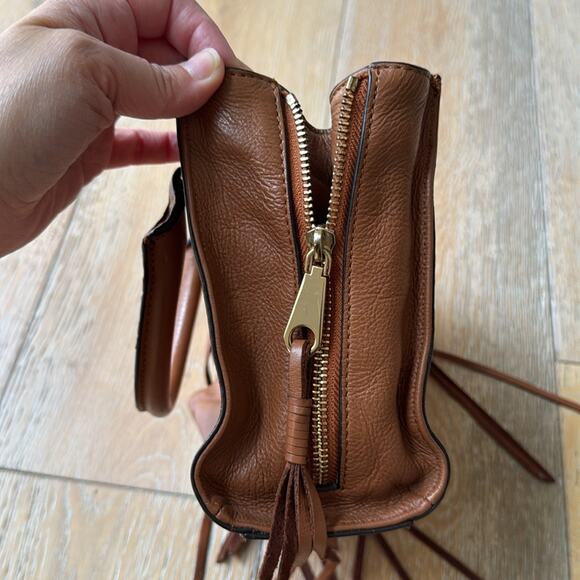 Rebecca Minkoff Brown Leather Mini Bag with Fringe Y2K - Picture 9 of 9